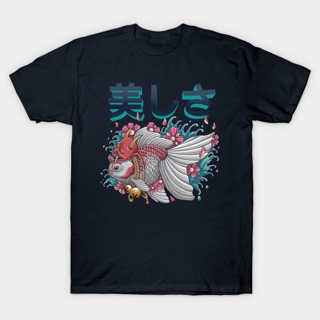 Golden Oni Fish T-Shirt by secondsyndicate